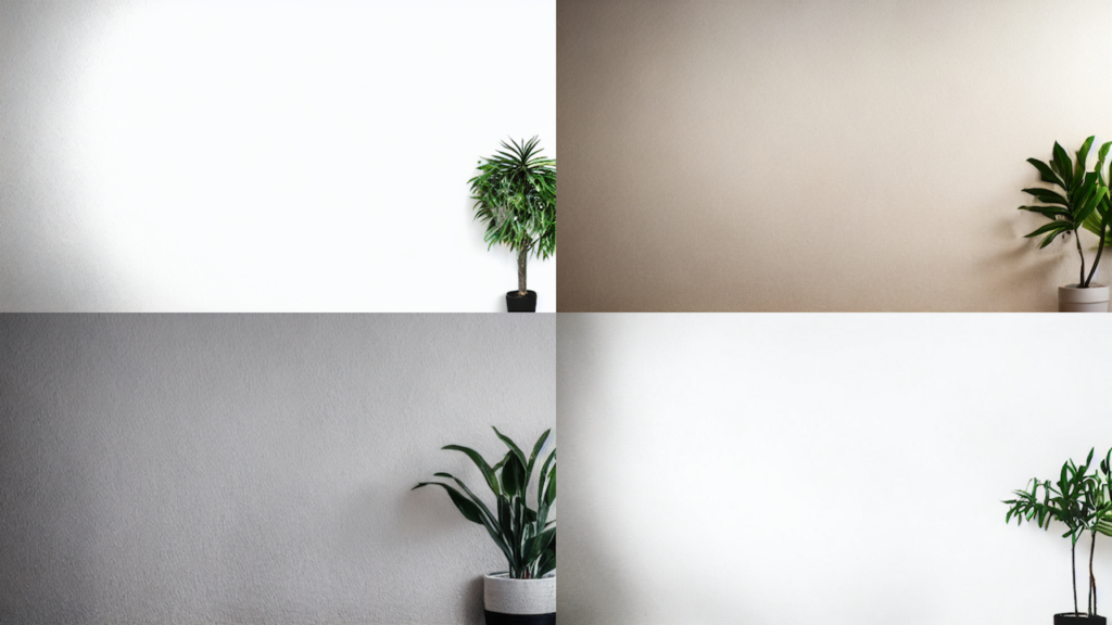 植物と白っぽい壁サンプル1